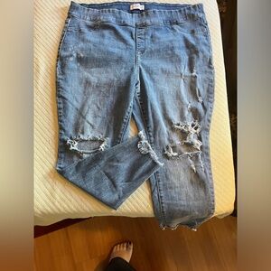 Petite Plus Lane Bryant Distressed Skinny Jeans